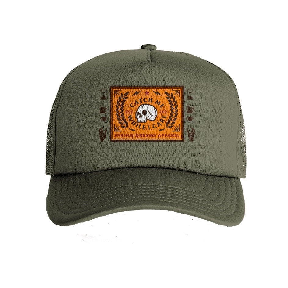 Catch Me While I Care Foam Trucker - Army