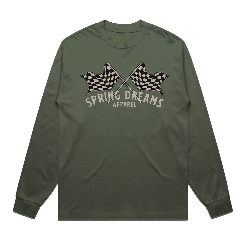 True To The End Oversized Long Sleeve - Army