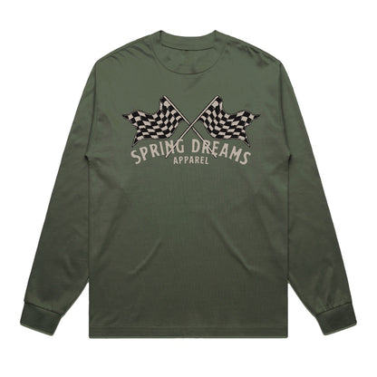 True To The End Oversized Long Sleeve - Army