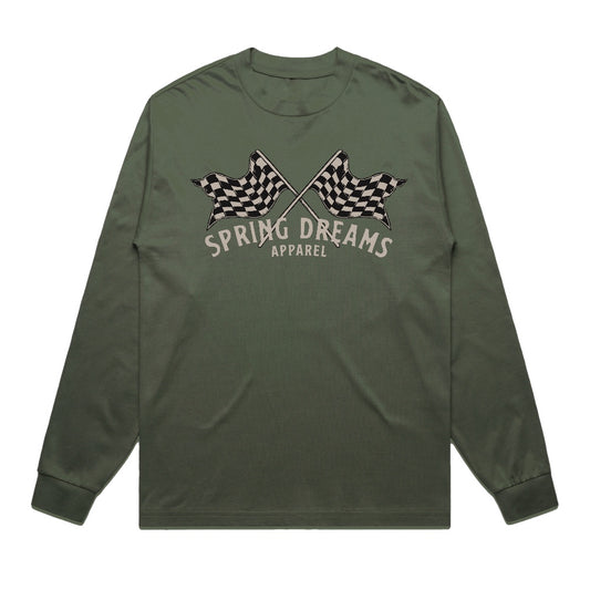 True To The End Oversized Long Sleeve - Army